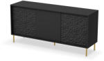 Halmar BULLET KM-1 komód, fekete / arany - smartbutor