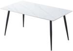 Fortrade Asztal adria (160x90x75, magasfényű fehér márvány) - mindigbutor