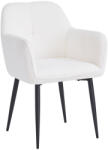 TEMPO KONDELA Étkezőszék, fehér/fekete, SENER - smartbutor