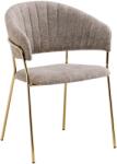 TEMPO KONDELA Design étkezőszék, barna szövet/gold króm arany, DASMIN TYP 1 - mindigbutor