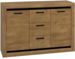 WIPMEB Baltica 09 komód tölgy lefkas/fekete - mindigbutor