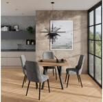 ADRK RODOS 83 asztal és szék készlet, Lefkás, Fekete - mindigbutor