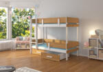ADRK Kétágyas emeletes ágy ETIONA 180x80, Fehér, Artisan - smartbutor