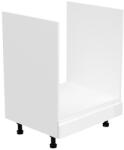 TEMPO KONDELA Szekrény a beépíthető készülékekre, fehér/fehér extra magasfényű, AURORA D60ZK - mindigbutor