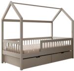 ADRK Galicja házikó ágy matraccal, Szürke, Szürke - mindigbutor - 181 818 Ft