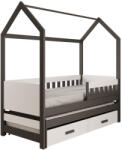 ADRK Jaspis házikó ágy, Graphit, Fehér - smartbutor - 215 229 Ft