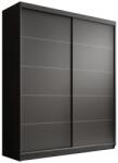 ADRK Tolóajtós szekrény Hannah 180, Fekete, Fekete - mindigbutor