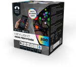 DekorTrend Heylight Okos Fényfüzér, 2000 cm, 200 RGB LED, Fekete Kábel, Ip44, Bt Vezérlés