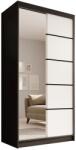 ADRK Tolóajtós szekrény Laurencja 100, Fekete, Fehér - mindigbutor