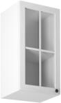 TEMPO KONDELA Felsőszekrény üveggel G40S, balos, fehér/sosna andersen, PROVANCE - mindigbutor