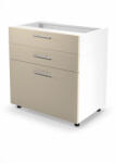 Halmar VENTO DS3-80/82 alsó fiókos szekrény, szín: fehér/bézs - smartbutor