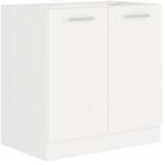 TEMPO KONDELA Mosogatószekrény, fehér, SPLIT 80 ZL 2F BB - mindigbutor