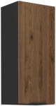 TEMPO KONDELA Felső szekrény, okapi dió/fekete, MENZO 40 G-90 1F - smartbutor