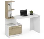 Halmar MISO íróasztal, szín: fehér/artisan tölgy - mindigbutor