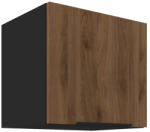 TEMPO KONDELA Felső szekrény, okapi dió/fekete, MENZO 40 GU-36 1F - smartbutor