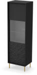 Halmar BULLET W-1 vitrin, fekete/arany - smartbutor
