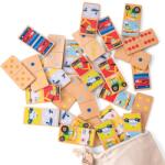 New Classic Toys Domino din lemn - mijloace de transport (CLAS_10836)