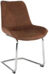 TEMPO KONDELA Szék, barna szövet/króm, NADINA