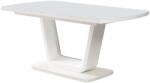 TEMPO KONDELA Kihúzható étkezőasztal, fényes fehér, 160-200x90 cm, OLAV - mindigbutor