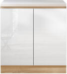 TEMPO KONDELA Alsószekrény D 80, fehér magas fényű HG, LINE - smartbutor