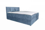 Miló Bútor Atos boxspring ágy, világoskék (160 cm) - smartbutor
