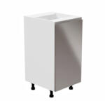 TEMPO KONDELA Alsószekrény, fehér/szürke extra magasfényű, jobbos, AURORA D40 - smartbutor