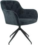 TEMPO KONDELA Forgószék, sötétszürke Bársony szövet/fekete, VELEZA NEW - mindigbutor