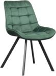 TEMPO KONDELA Étkezőszék, sötétzöld Velvet szövet/fekete, SAMIRA - mindigbutor