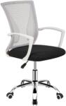 TEMPO KONDELA Irodai szék, szürke/fekete/fehér/króm, IZOLDA NEW - mindigbutor