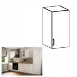 TEMPO KONDELA Felsőszekrény G40, jobbos, fehér/sosna Andersen, SICILIA - smartbutor