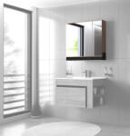 Halmar DUESA SLU-80 tükrös szekrény, szín: arany tölgy/fekete