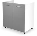 Halmar Vento dk-80/82 mosogató szekrény magasfényű szürke - smartbutor