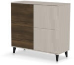 Halmar RANDOM 2 KM-2 komód, szín: kasmír/dió/fekete - smartbutor