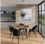 ADRK RODOS 84 asztal és szék készlet, Lefkás, Fekete - mindigbutor