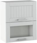 TEMPO KONDELA Felső szekrény, világosszürke/fehér, JULIA TYP 8 - mindigbutor