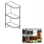 TEMPO KONDELA Alsószekrény D25PZ, balos, dió Milano, SICILIA - smartbutor