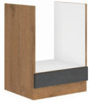 TEMPO KONDELA Alsószekrény, szürke matt/tölgy lancelot, VEGA 60 D GAZ BB - smartbutor