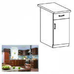 TEMPO KONDELA Alsószekrény D40S1 fiókkal, jobbos, dió Milano, SICILIA - smartbutor