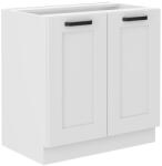 TEMPO KONDELA Alsó szekrény, fehér, LULA 80 D 2F BB - smartbutor