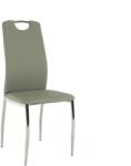 TEMPO KONDELA Szék, textilbőr szürke/króm, ERVINA - mindigbutor