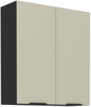 TEMPO KONDELA Felső szekrény, cashmere/fekete, ARAKA 80 G-90 2F - smartbutor