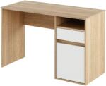 TEMPO KONDELA PC asztal, sonoma tölgy/fehér, BILI NEW - mindigbutor