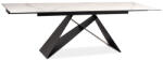 WIPMEB WESTIN III asztal 160-240 CERAMIC fehér/fekete MATT - smartbutor