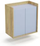 Halmar MOBIUS szekrény 2D szín: hikora tölgy/világoskék