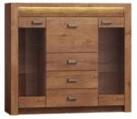 TEMPO KONDELA Vitrines komód, világos kőris, INFINITY 08 - mindigbutor