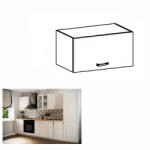 TEMPO KONDELA Felsőszekrény G60KN, fehér/sosna Andersen, SICILIA - smartbutor