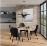 ADRK RODOS 83 asztal és szék készlet, Sonoma, Fekete - mindigbutor