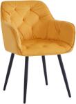 TEMPO KONDELA Dizájnos fotel, sárga Velvet szövet, FEDRIS NEW - mindigbutor