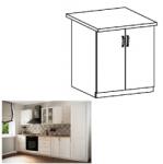 TEMPO KONDELA Alsószekrény D60, fehér/sosna Andersen, SICILIA - mindigbutor