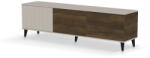 Halmar RANDOM 2 RTV-2 TV szekrény, 180 cm, szín: kasmír/dió/fekete - smartbutor